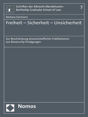 cover image of Freiheit – Sicherheit – Unsicherheit